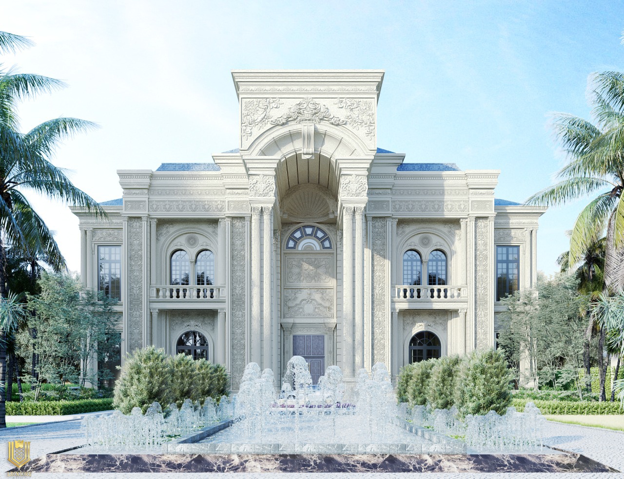 Design and implementation by Luxury Home Company for a palace in Amerli District, Salah al-Din Governorate - area of ​​3,270 square meters.